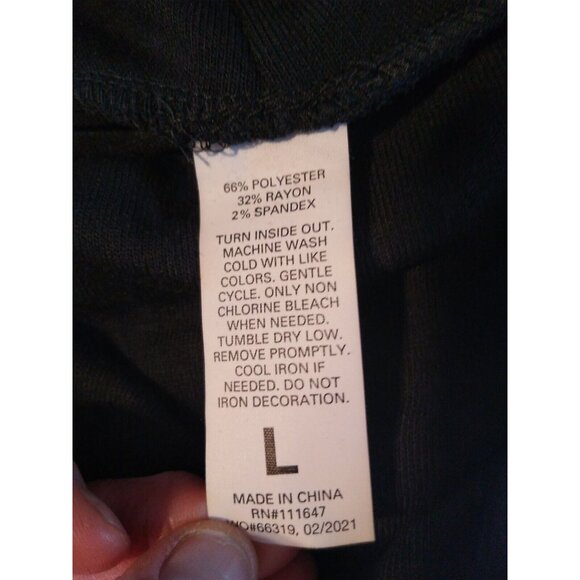 MARVEL The Watcher Women's Juniors L Black Drawstring Neck Long Sleeve T-shirt - Picture 4 of 4